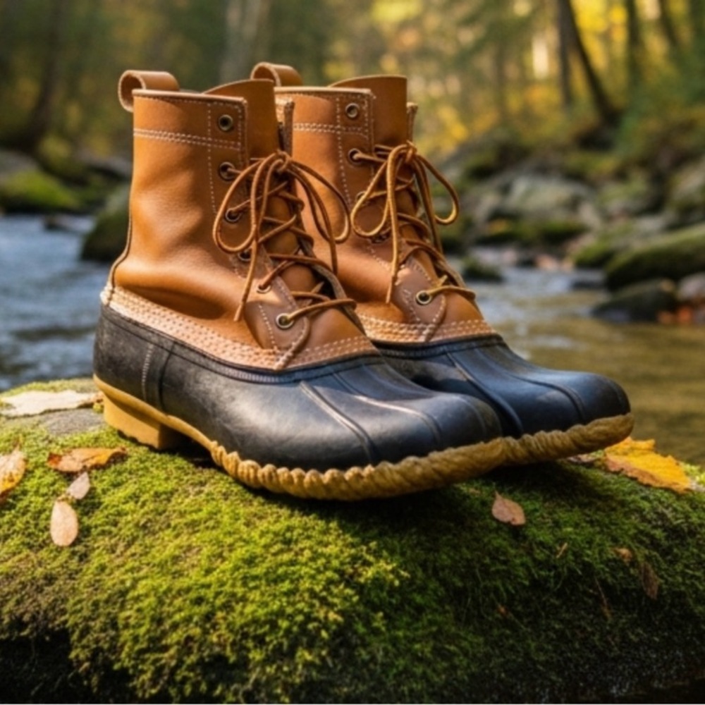 LLBean 8” Lace Up Brown Waterproof Boots Women’s Size 6